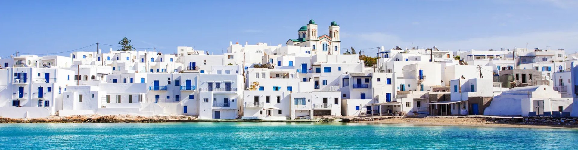 Sunset over Páros historical district