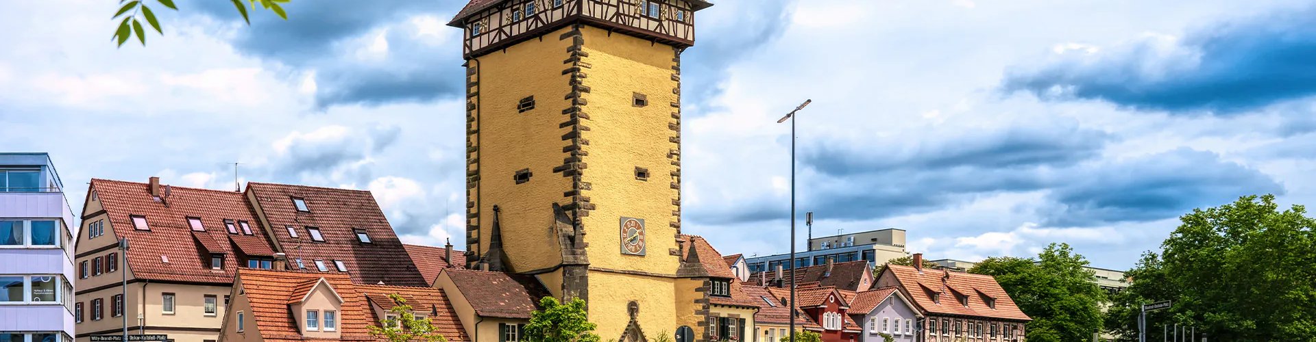 Historic street scene in Reutlingen, DE