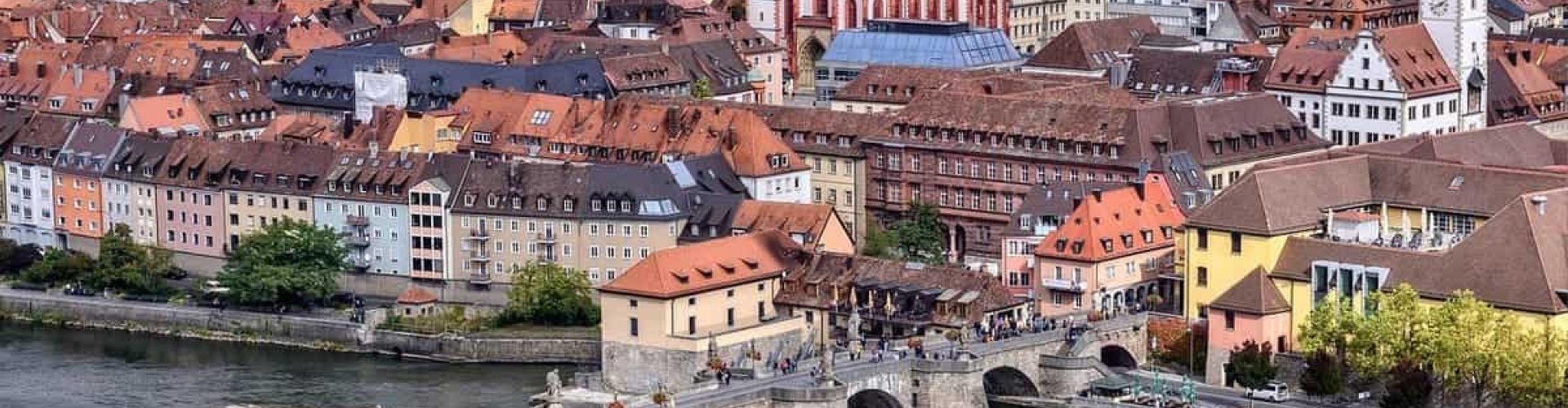 Scenic view of Wurzburg at dusk