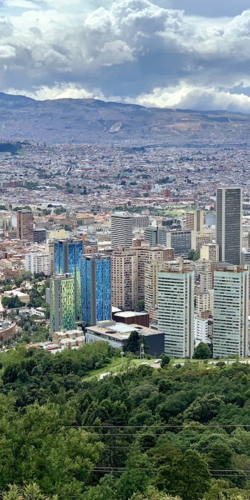 Historic street view in Bogotá