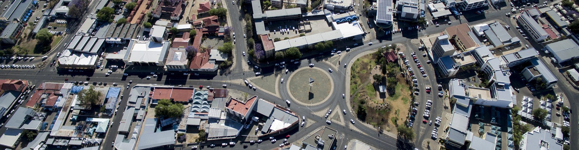 Sunset view over Windhoek skyline
