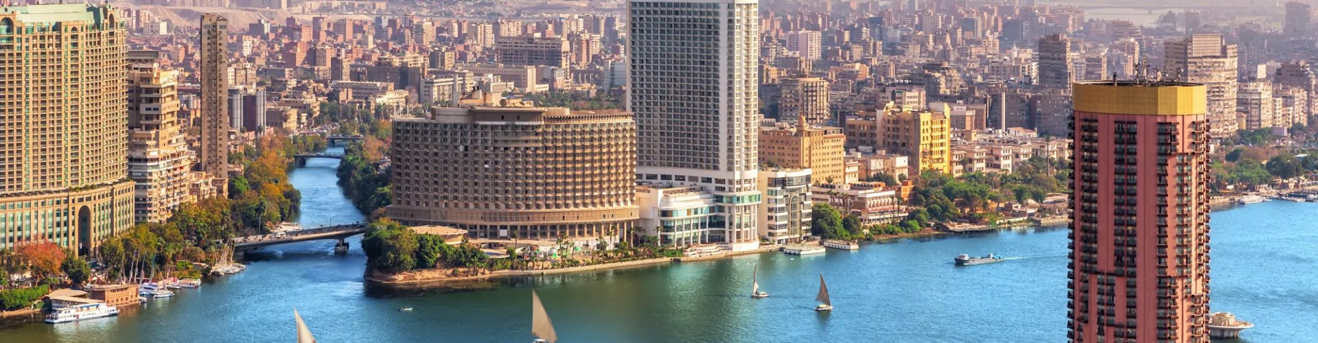 Sunset over Cairo’s cityscape