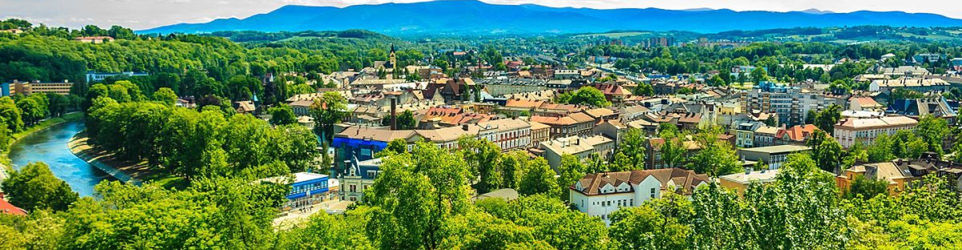 Cultural evening scene in Český Těšín