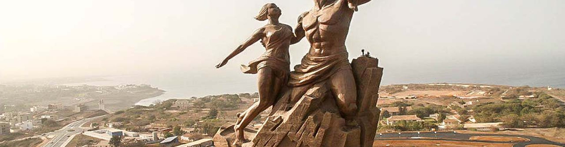 Sunset over Dakar coastline