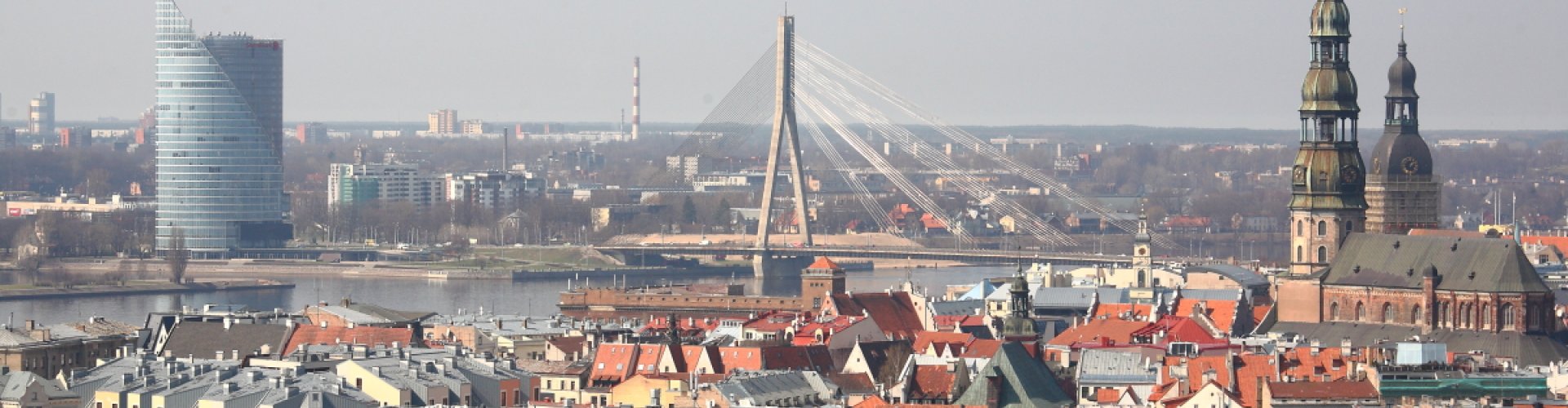 Sunset over Rīga skyline