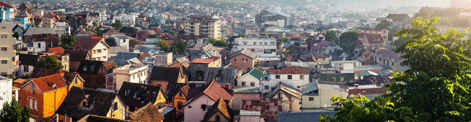 View of Antananarivo Skyline at Sunset