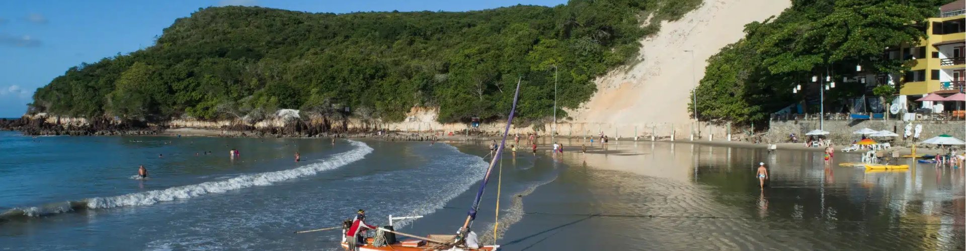 Sunset over Ponta Negra historical district