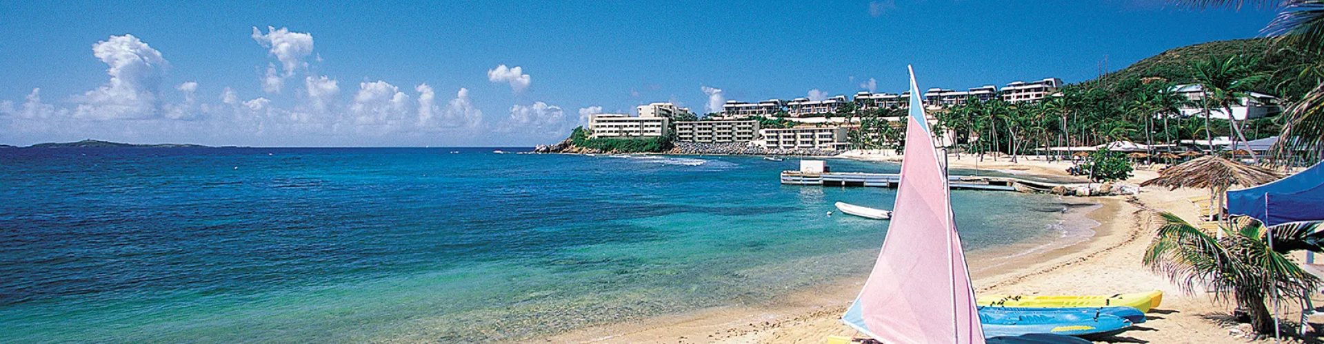 Sunset over St Thomas, VI, US