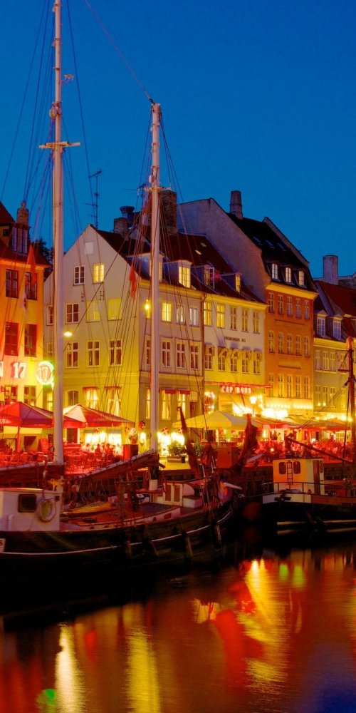 Historic street scene in Copenhagen