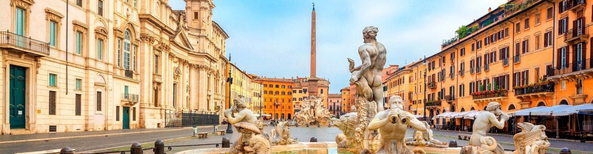 Sunset over Rome skyline