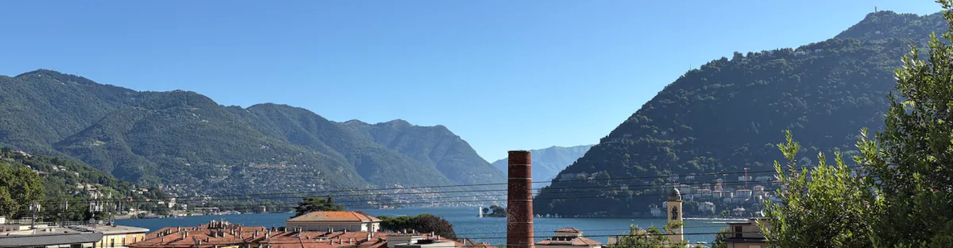 Historic street in Fino Mornasco, IT