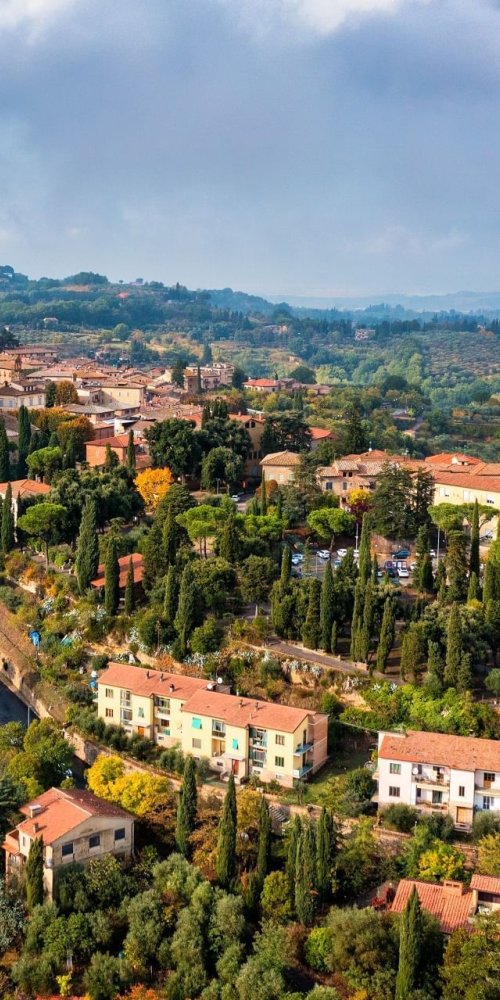 Historic street view of Chiusi