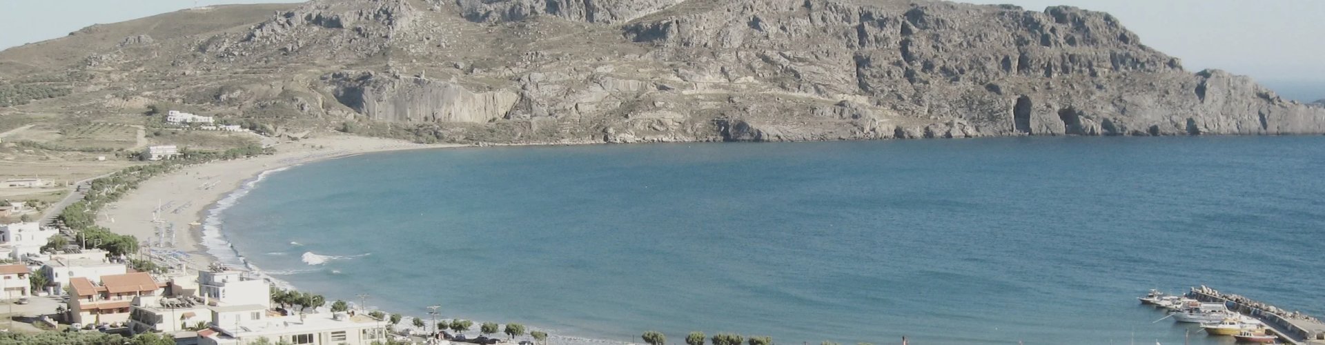 Sunset over Plakias historical district