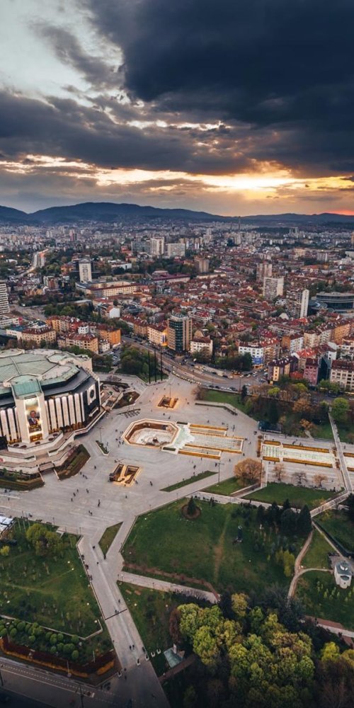 Historic street scene in Sofia, BG