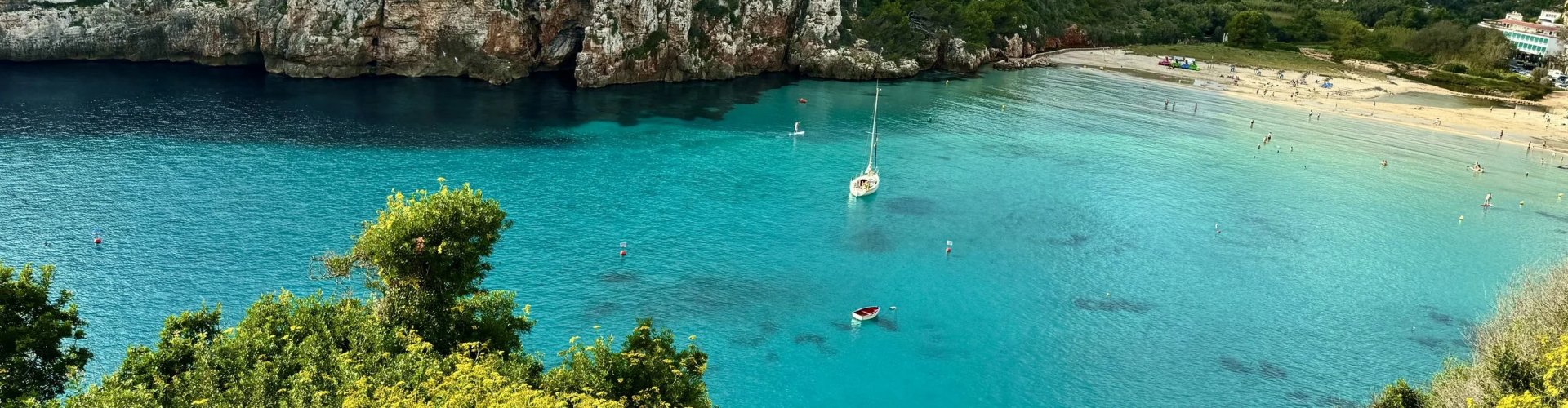 Sunset view over Menorca historic site