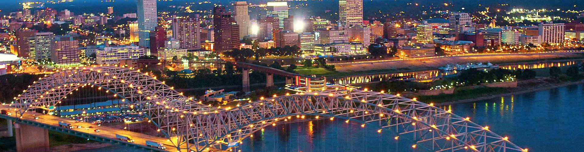 Sunset over Memphis skyline