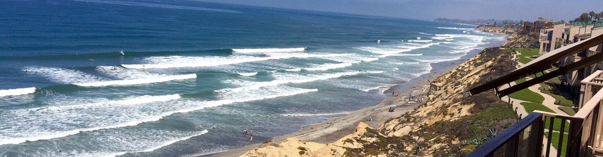 Sunset over Solana Beach historic district