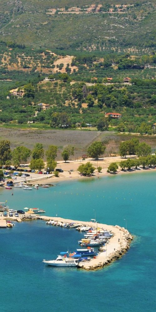 Limni Keri public transport map