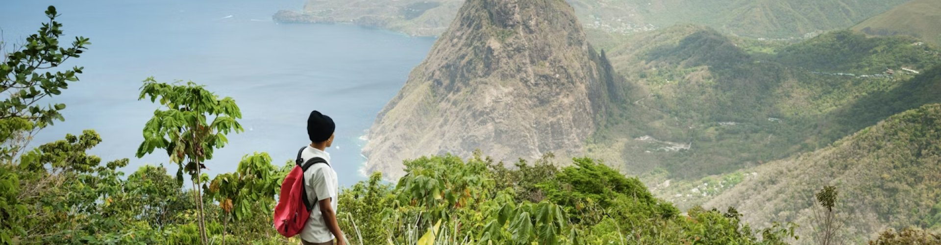Sunset over the Pitons, Saint Lucia, LC