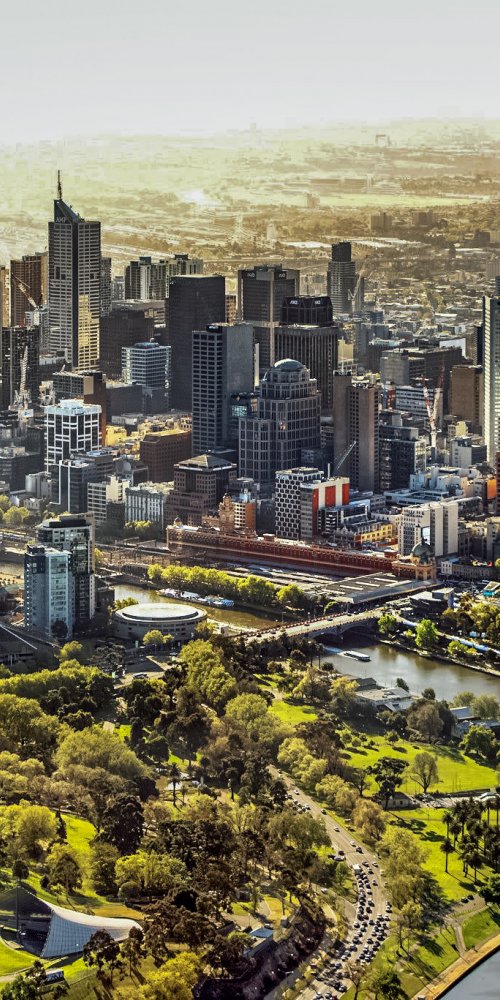 Tram in Melbourne, VI, AU