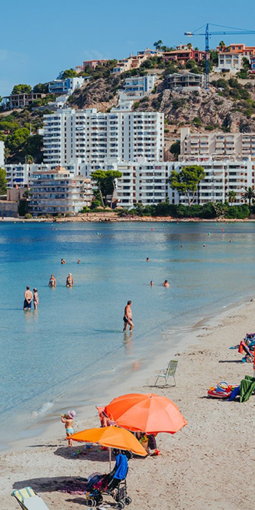 Historic street in Santa Ponsa, ES