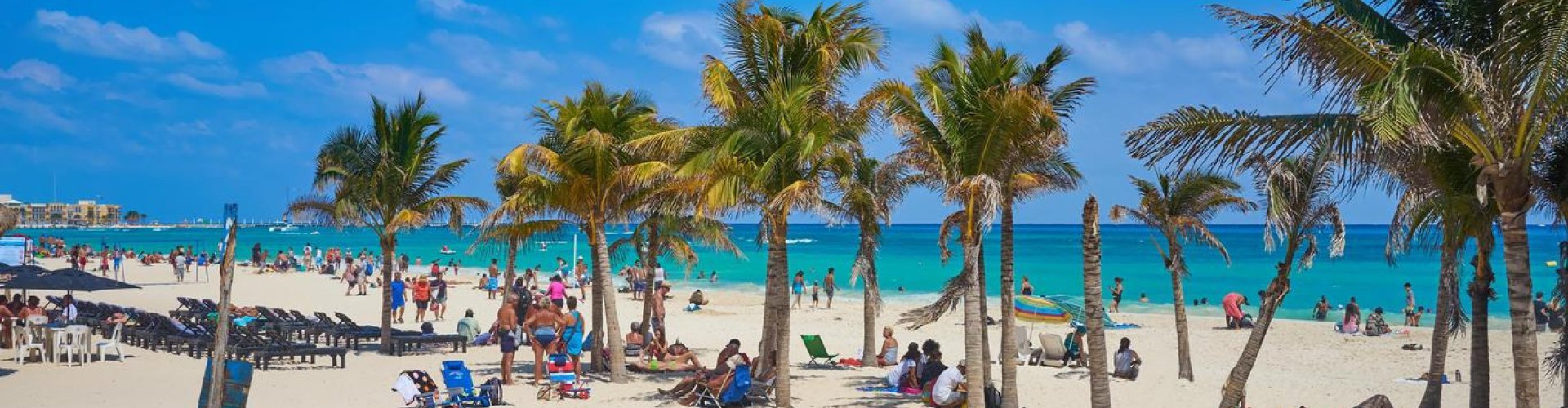 Cultural sunset scene in Playa del Carmen