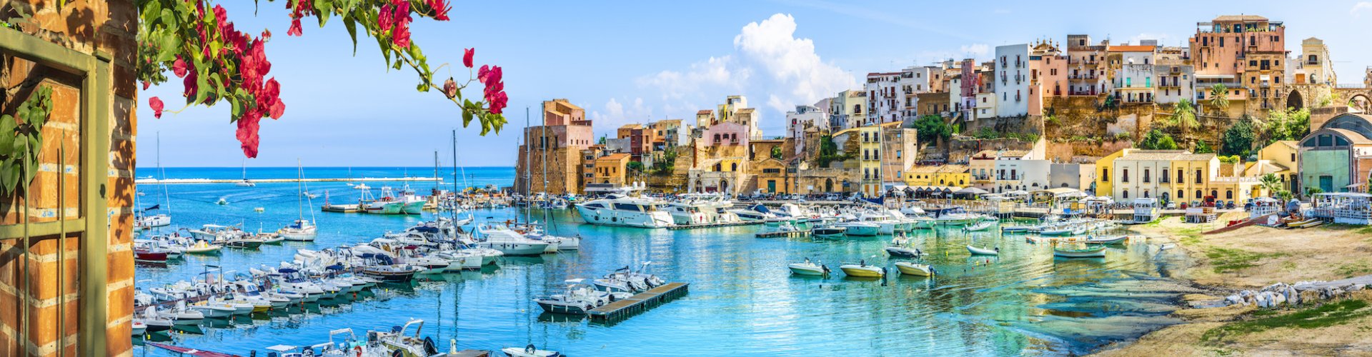 Panoramic view of Castellammare del Golfo coastline