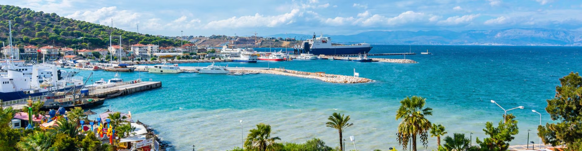 Sunset over Izmir's historic skyline