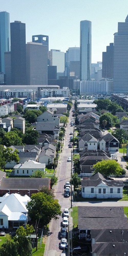 Public transport and walking routes in Houston cultural districts